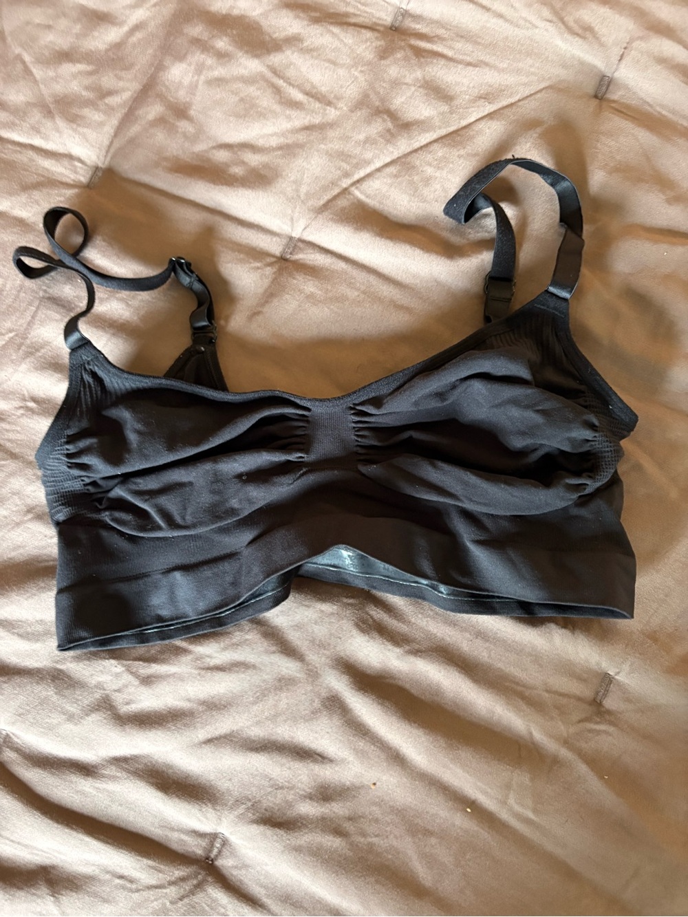 Skims seamless sculpt Black Seamless Wireless Crop Bralette
